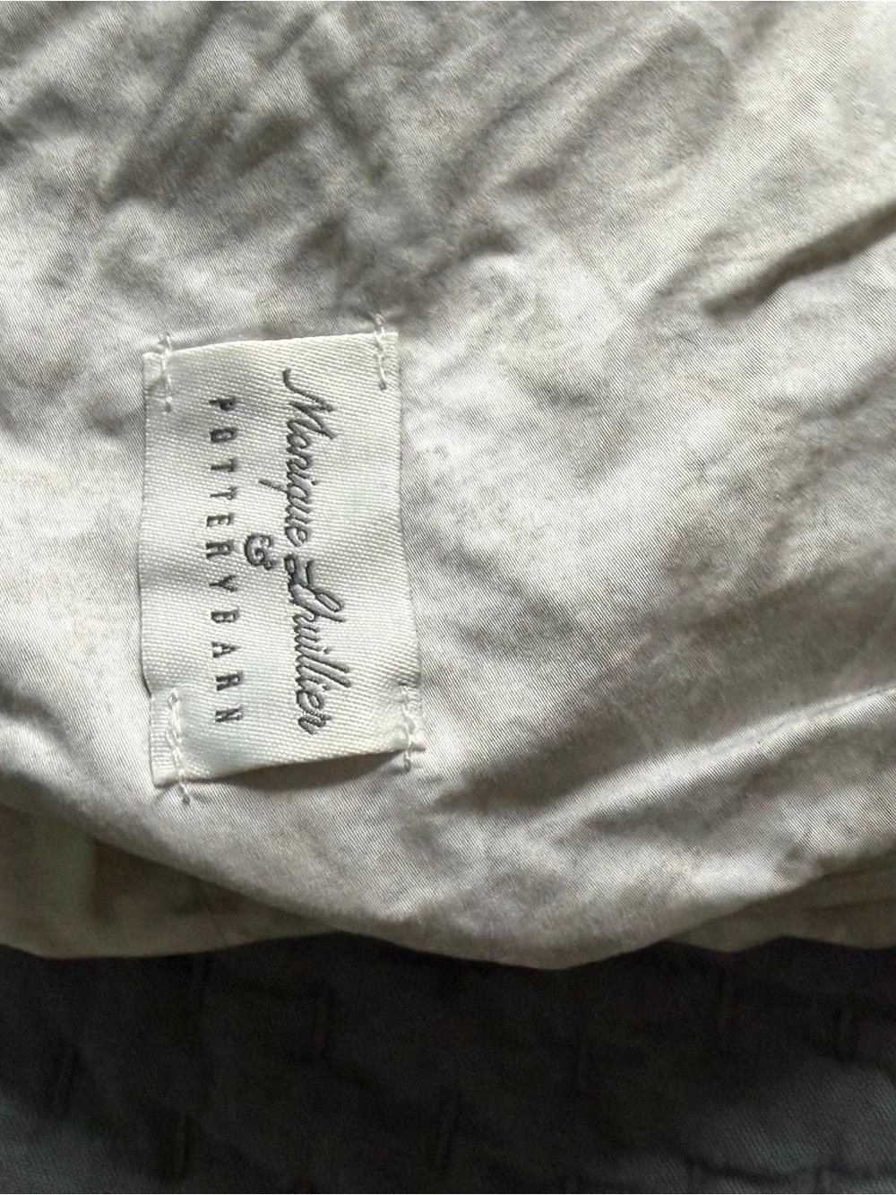 Pottery Barn duvet and shams with Subtle Floral design